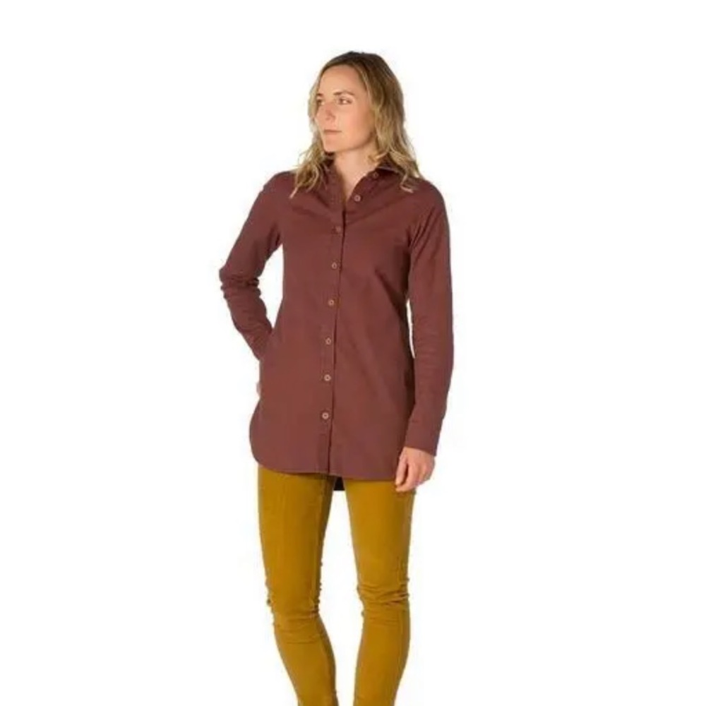 Stio 1040 Women Shirt Liddy Tunic Oxblood MSRP $139